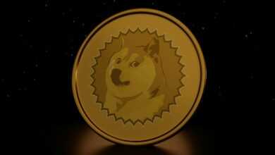 a dog's head is shown in the center of a circle