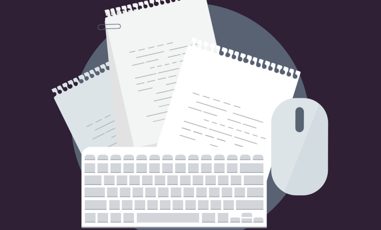 paperwork, meeting notes, office