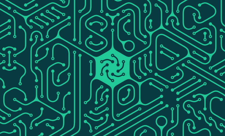circuit, hexagonal, geometric