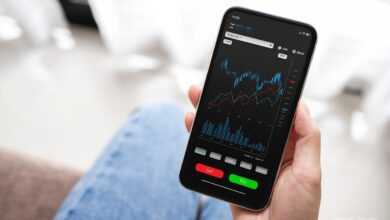 crypto exchange, smartphone, mockup