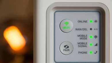 white modem outer is turned on