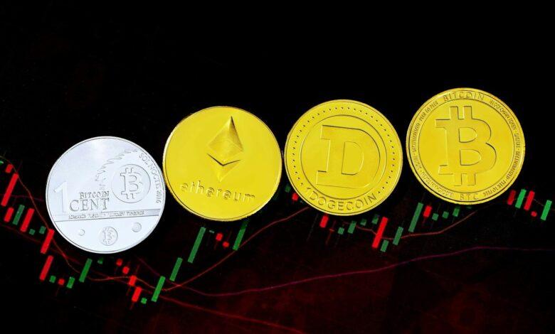green red and yellow christmas tree and two round gold coins